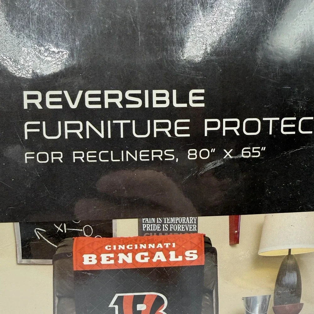 NFL Cincinnati Bengals Reversible Furniture Protector Sofa Cover NIB 80